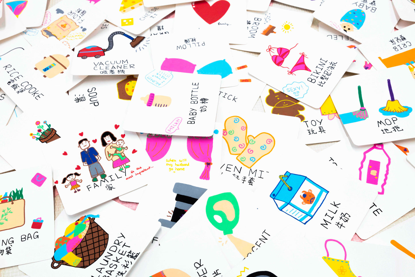 Installation: Flash Cards (Girls), 2018