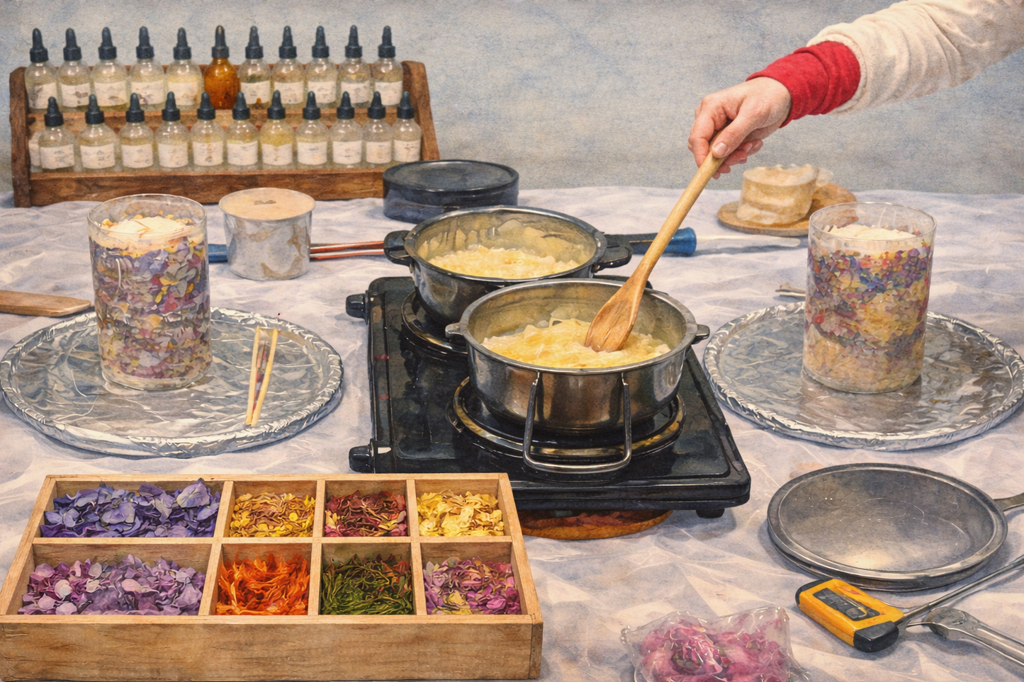 Embedded Flower Candle Workshop 乾花蠟燭手工課