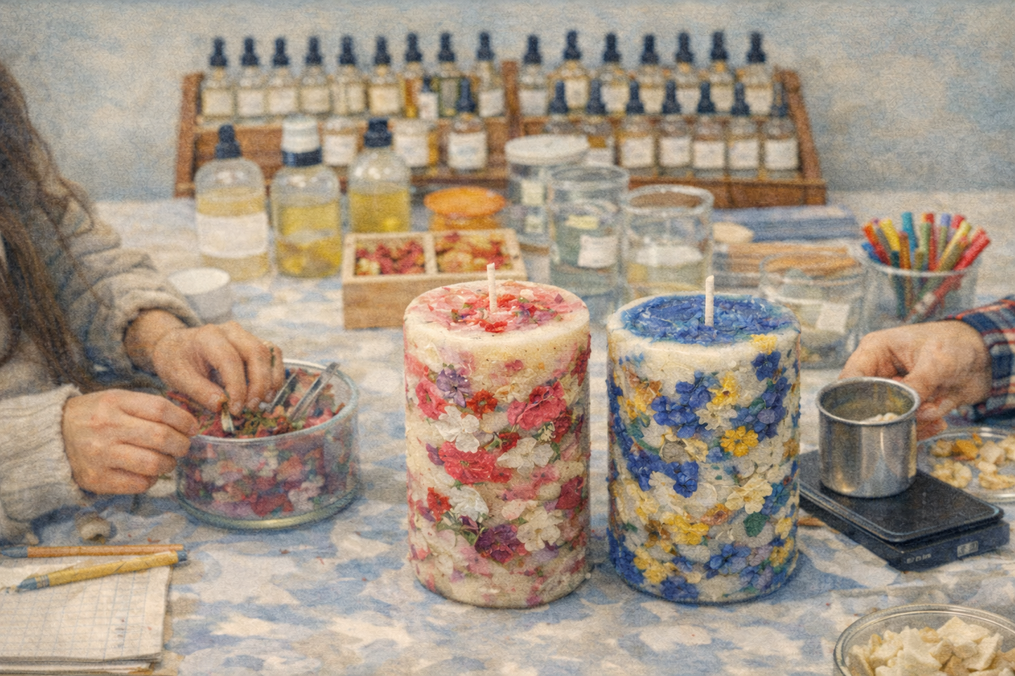 Embedded Flower Candle Workshop 乾花蠟燭手工課